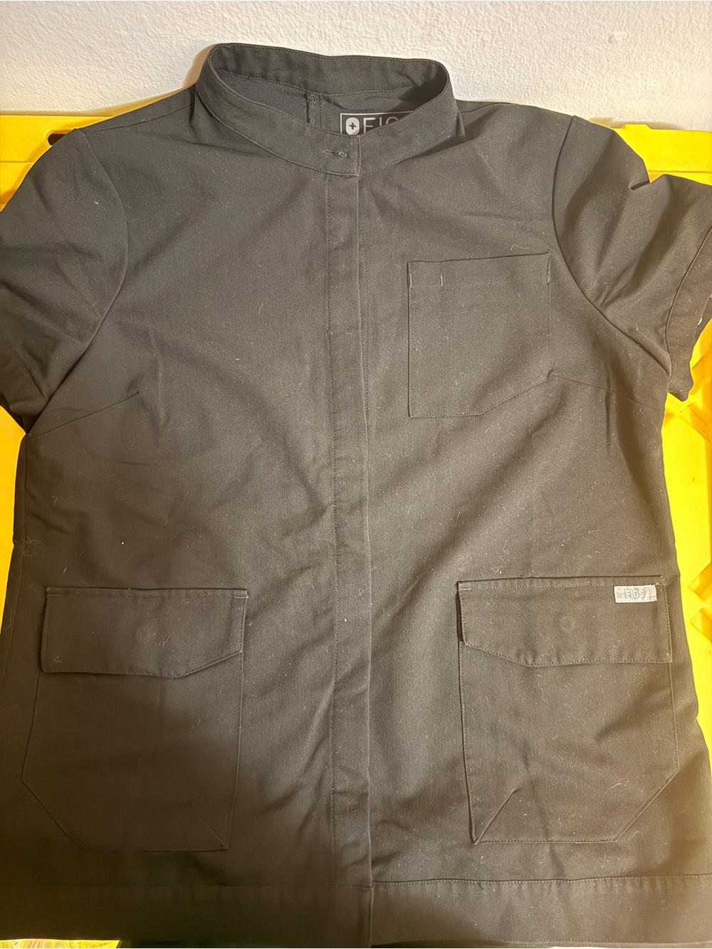 Figs black scrub top
